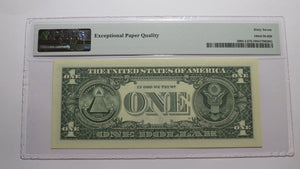 $1 2017 Repeater Serial Number Federal Reserve Currency Bank Note Bill PMG UNC67