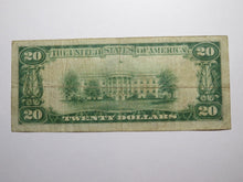 Load image into Gallery viewer, $20 1929 Frankfort Indiana IN National Currency Bank Note Bill Charter #1854 VF