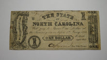 Load image into Gallery viewer, $1 1862 Raleigh North Carolina Obsolete Currency Bank Note Bill State of NC FINE