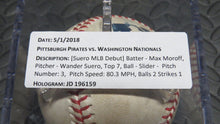 Load image into Gallery viewer, 2018 Wander Suero Nationals 10th Career Pitch Game Used Baseball! From MLB Debut