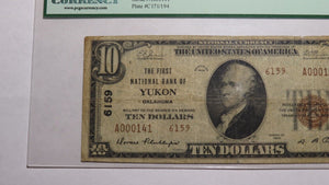 $10 1929 Yukon Oklahoma OK National Currency Bank Note Bill Ch. #6159 F12 PCGS