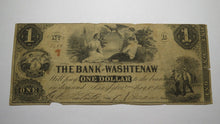 Load image into Gallery viewer, $1 1854 Ann Arbor Michigan MI Obsolete Currency Bank Note Bill Bank of Washtenaw