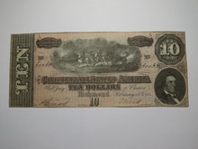 Load image into Gallery viewer, $10 1864 Richmond Virginia VA Confederate Currency Bank Note Bill RARE T68 VF