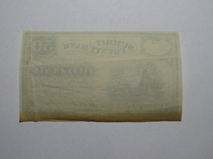 $.50 1862 Cuyahoga Falls Ohio OH Obsolete Currency Bank Note Bill Summit County