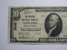 Load image into Gallery viewer, $10 1929 Ashland Pennsylvania PA National Currency Bank Note Bill Ch. #2280 FINE