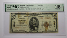 Load image into Gallery viewer, $5 1929 Helena Oklahoma OK National Currency Bank Note Bill Ch #12081 VF25