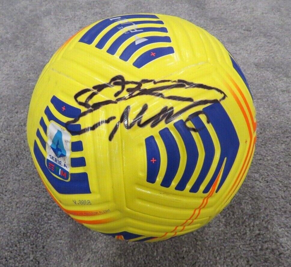 2021 Match Used Juventus Napoli Supercoppa Soccer Ball Cristiano Ronaldo Signed