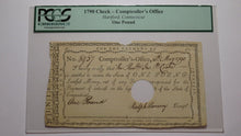 Load image into Gallery viewer, 1790 One Pound Connecticut Comptroller&#39;s Office Colonial Currency Note! Pomeroy