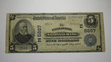 Load image into Gallery viewer, $5 1902 Gainesville New York NY National Currency Bank Note Bill Ch. #5867 RARE