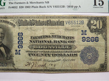 Load image into Gallery viewer, $20 1902 Boonville Indiana IN National Currency Bank Note Bill Ch. #9266 PMG F15