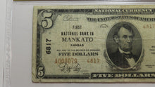 Load image into Gallery viewer, $5 1929 Mankato Kansas KS National Currency Bank Note Bill Ch. #6817 VF20 PCGS