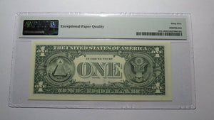 $1 2003 Radar Serial Number Federal Reserve Currency Bank Note Bill PMG UNC65EPQ