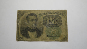 1874 $.10 Fifth Issue Fractional Currency Obsolete Bank Note Bill Green Seal