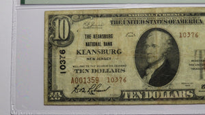 $10 1929 Keansburg New Jersey NJ National Currency Bank Note Bill Ch #10376 VF25