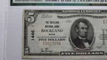 Load image into Gallery viewer, $5 1929 Rockland Maine ME National Currency Bank Note Bill Ch. #1446 VF30 PMG