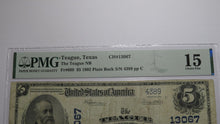 Load image into Gallery viewer, $5 1902 Teague Texas TX National Currency Bank Note Bill Charter #13067 F15 PMG