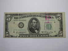 Load image into Gallery viewer, $5 1950-A Gutter Fold Error Federal Reserve Bank Note Currency Bill FINE+