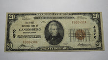 Load image into Gallery viewer, $20 1929 Canonsburg Pennsylvania PA National Currency Bank Note Bill! #4570 VF