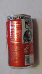 1993-94 Sealed New York Rangers NHL Stanley Cup Commemorative Coca-Cola Soda Can