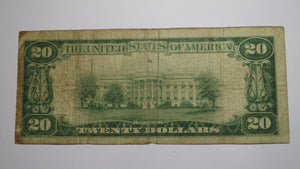 $20 1929 Pauls Valley Oklahoma National Currency Bank Note Bill #5091 Low Serial