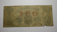 Load image into Gallery viewer, $1 1854 Washington D.C. Obsolete Currency Bank Note Bill Metropolitan Bank