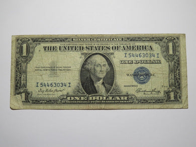 $1 1935 Silver Certificate BEP Fold Over Error Bank Note Bill Blue Seal FINE