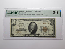 Load image into Gallery viewer, $10 1929 Prague Oklahoma OK National Currency Bank Note Bill Ch #7177 VF30 PMG