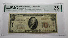 Load image into Gallery viewer, $10 1929 Ada Oklahoma OK National Currency Bank Note Bill Charter #12591 VF25