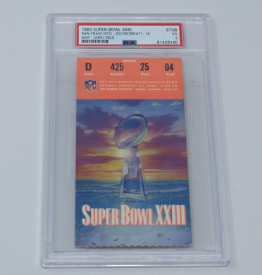 1989 Super Bowl XXIII 23 San Francisco 49ers Cincinnati Bengals NFL Ticket Stub