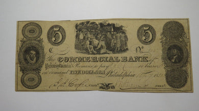 $5 1851 Philadelphia Pennsylvania PA Obsolete Currency Bank Note Bill Commercial