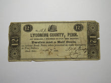 Load image into Gallery viewer, $.12 1838 Black Hole Pennsylvania PA Obsolete Currency Bank Note Lycoming County