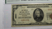 Load image into Gallery viewer, $20 1929 Kingfisher Oklahoma OK National Currency Bank Note Bill #9954 VF20 PMG