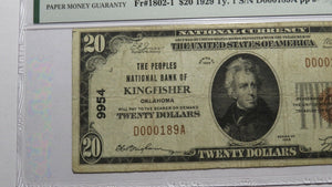 $20 1929 Kingfisher Oklahoma OK National Currency Bank Note Bill #9954 VF20 PMG