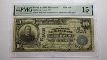 Load image into Gallery viewer, $10 1902 Grand Rapids Wisconsin WI National Currency Bank Note Bill 4639 PMG F15