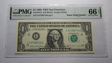 Load image into Gallery viewer, $1 1988 Radar Serial Number Federal Reserve Currency Bank Note Bill PMG UNC66EPQ