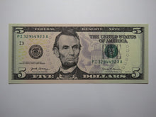 Load image into Gallery viewer, $5 2017 Radar Serial Number Federal Reserve Currency Bank Note Bill UNC++++