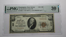 Load image into Gallery viewer, $10 1929 Flemington New Jersey NJ National Currency Bank Note Bill Ch #892 VF30!