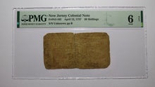 Load image into Gallery viewer, 1757 Thirty Shillings New Jersey NJ Colonial Currency Bank Note Bill PMG 30s