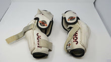 Load image into Gallery viewer, Michel Goulet Quebec Nordiques Jofa JDP Game Used Hockey Elbow Pads Signed!