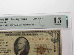 $10 1929 Scenery Hill Pennsylvania PA National Currency Bank Note Bill #7262 F15