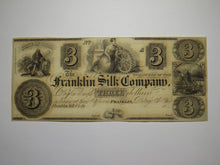 Load image into Gallery viewer, $3 18__ Franklin Ohio OH Obsolete Currency Bank Note Bill Remainder Silk Company