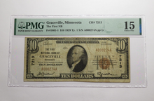 Load image into Gallery viewer, $10 1929 Graceville Minnesota MN National Currency Bank Note Bill #7213 F15 PMG