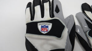 2007 Abram Elam New York Jets Game Used Worn NFL Football Gloves! Notre Dame