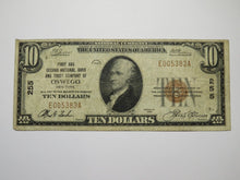 Load image into Gallery viewer, $10 1929 Oswego New York NY National Currency Bank Note Bill Charter #255 FINE