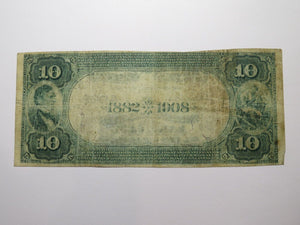 $10 1882 Lake City Iowa IA National Currency Bank Note Bill Ch. #4966 FINE+