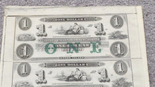 Load image into Gallery viewer, $1-$1-$2-$3 1860&#39;s Newport Rhode Island Obsolete Currency Uncut Sheet Bank Notes