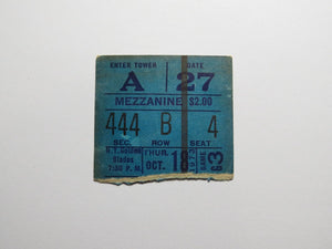 October 18, 1973 New York Golden Blades Vs. Winnipeg Jets WHA Hockey Ticket Stub