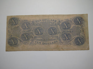 $10 1862 Richmond Virginia VA Confederate Currency Bank Note Bill RARE T52 Good