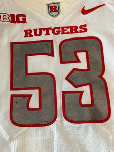 2015 Julian Pinnix-Odrick Rutgers Scarlet Knights Game Used Worn Football Jersey