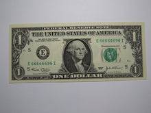 Load image into Gallery viewer, $1 2003 Near Solid Flipper Serial Number Federal Reserve Bank Note Bill 66666696